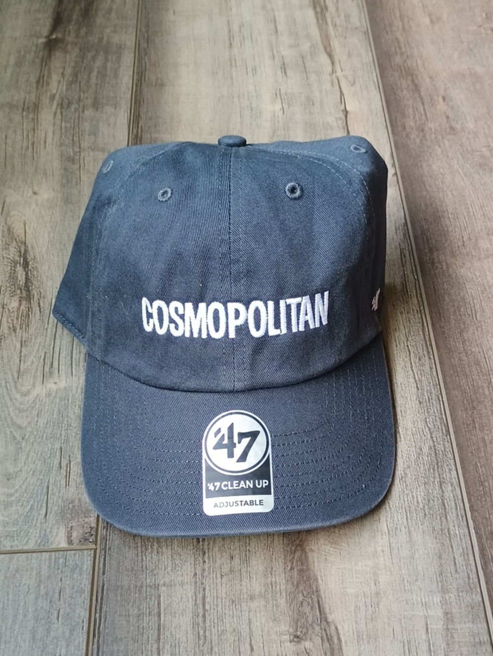 COSMOPOLITAN Embroidered Baseball Cap - Blue/Gray